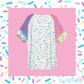 Sprinkle Party - Vanilla Round Neck Raglan Sleeve T-shirt