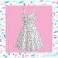 Sprinkle Party - Vanilla Spaghetti Strap Dress