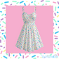 Sprinkle Party - Vanilla Spaghetti Strap Dress