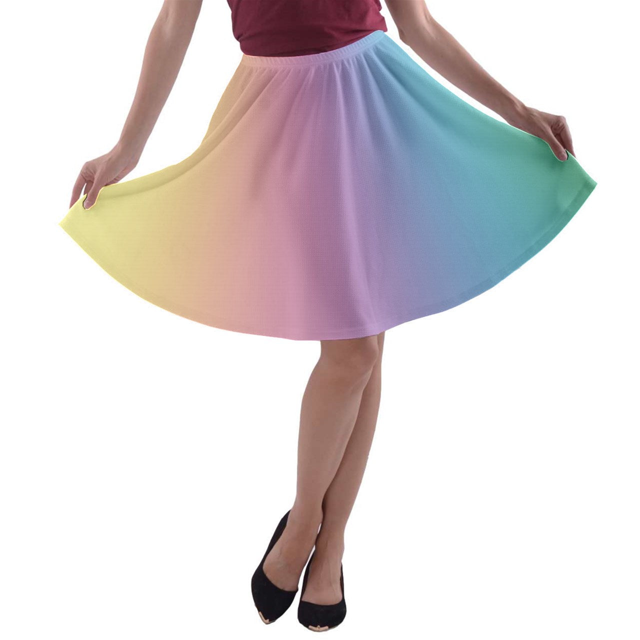 A line cheap rainbow skirt