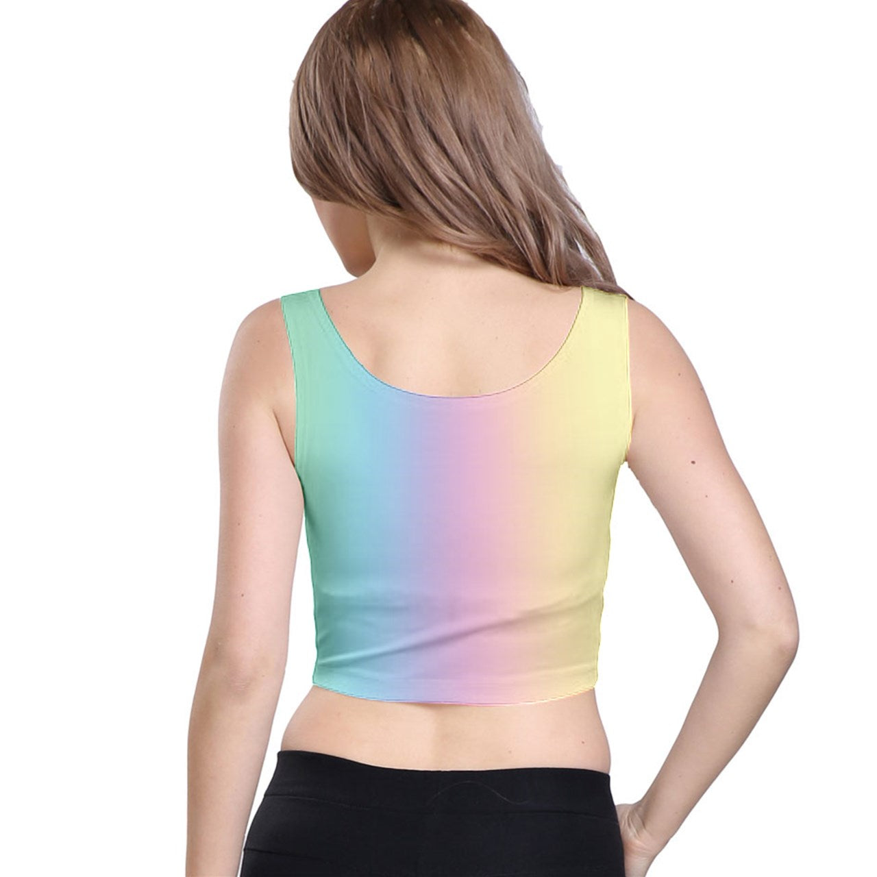 Pastel Rainbow Crop Tank Top