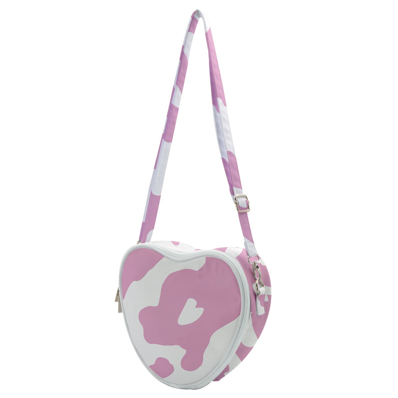 HEART DETAILED CROSSBODY BAG - Pink