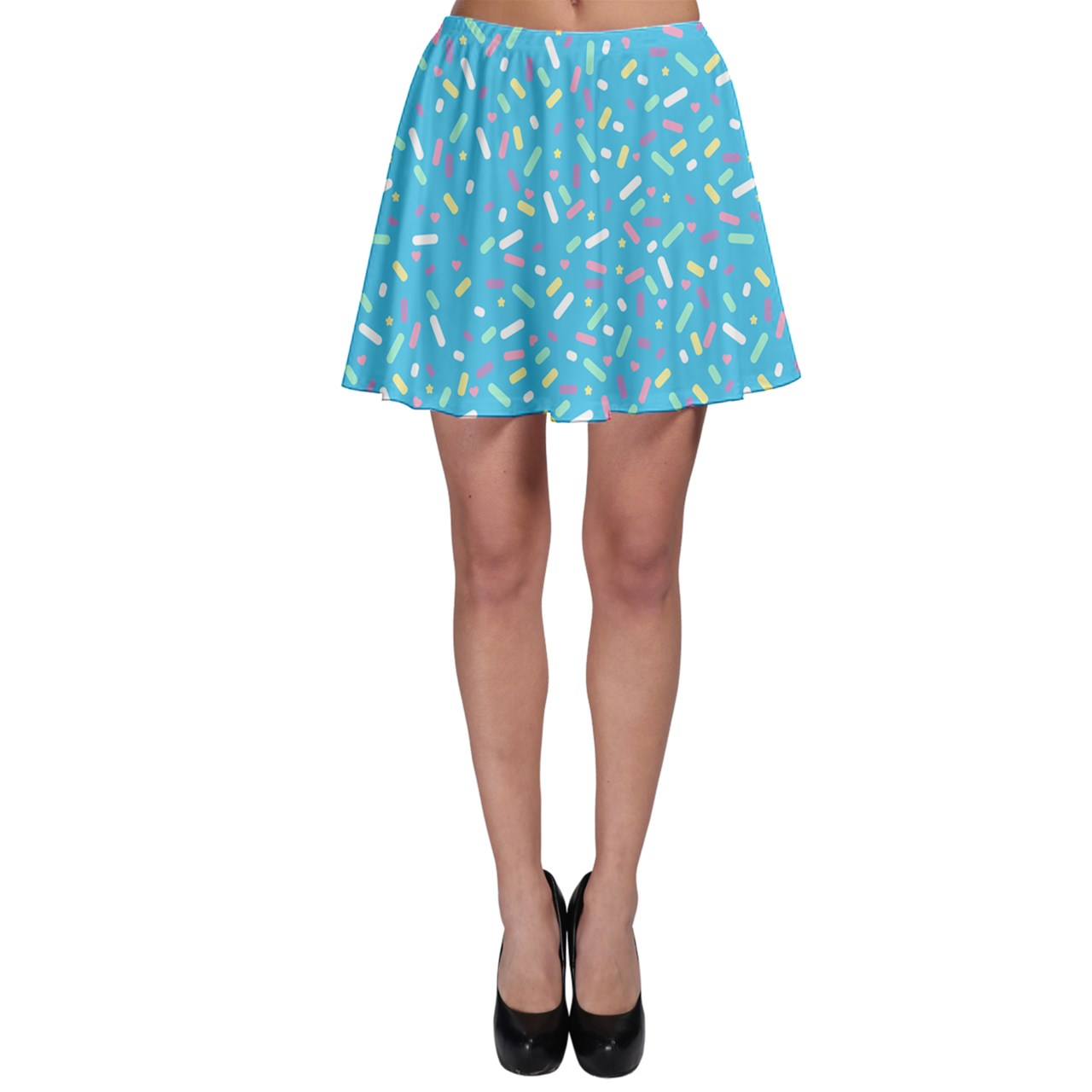 Sprinkle Party Skater Skirt - Blueberry
