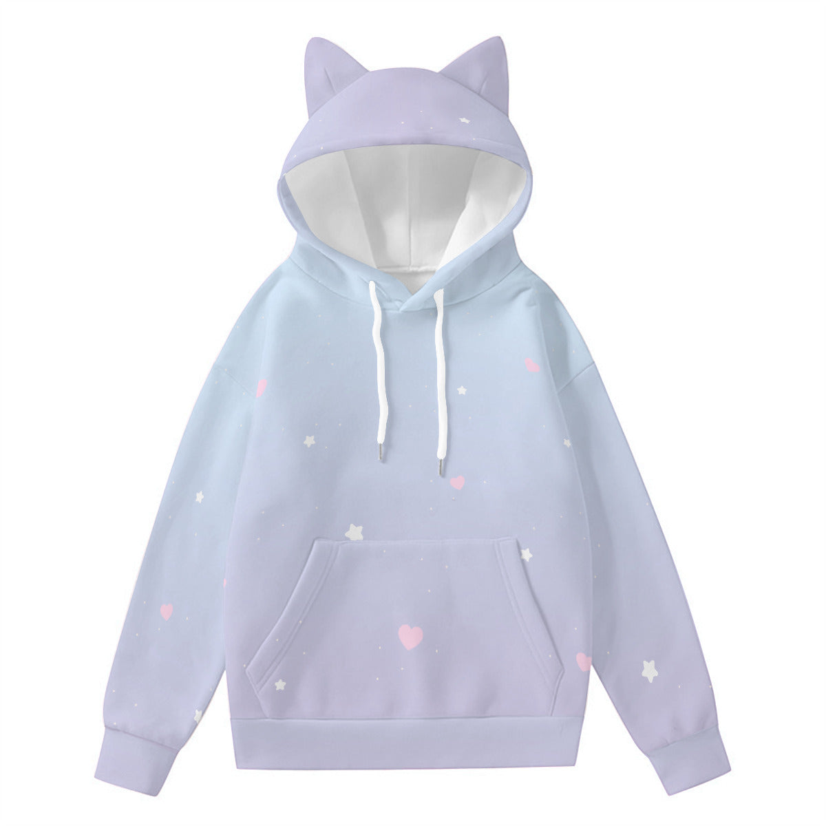 Toothache Logo Pastel Pullover Hoodie with Cat Ears