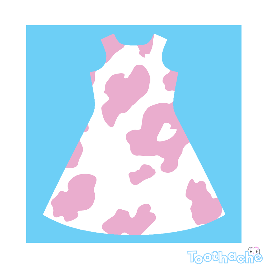 Cow Print Dress in Pink