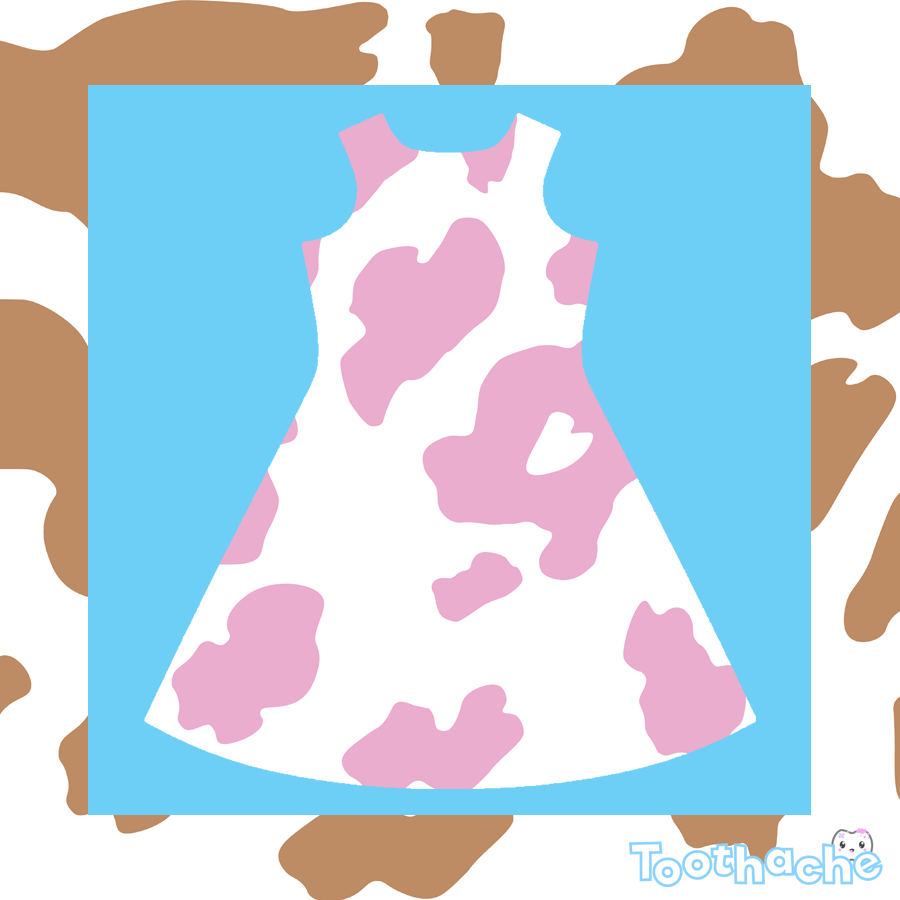 Cow Print Dress in Pink