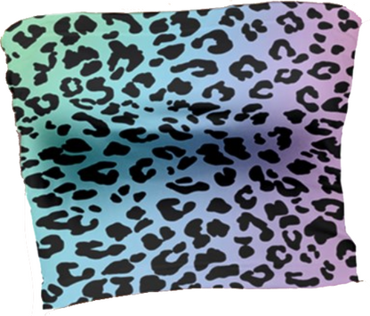 Leopard Print Tube Top - Black Spots on Rainbow