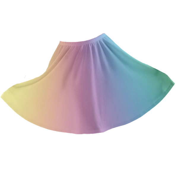 Pastel Rainbow A Line Skater Skirt