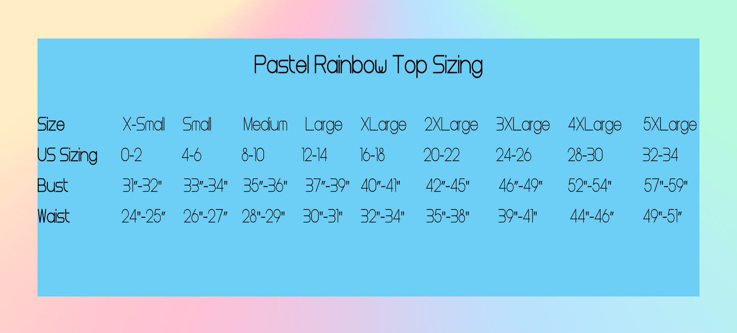 Pastel Rainbow Crop Tank Top