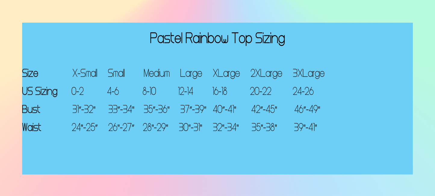 Pastel Rainbow Tube Top