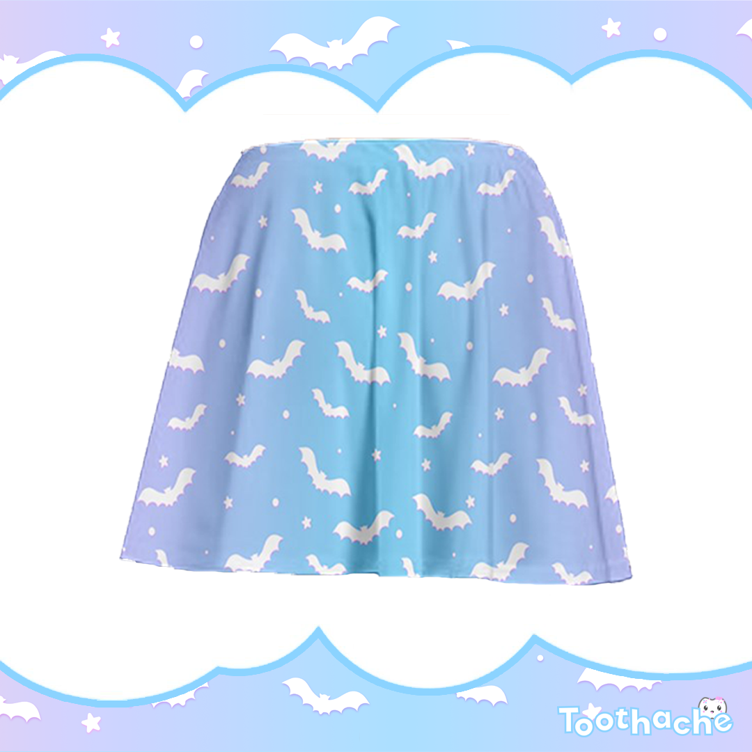 Puffy Bats Skater Skirt