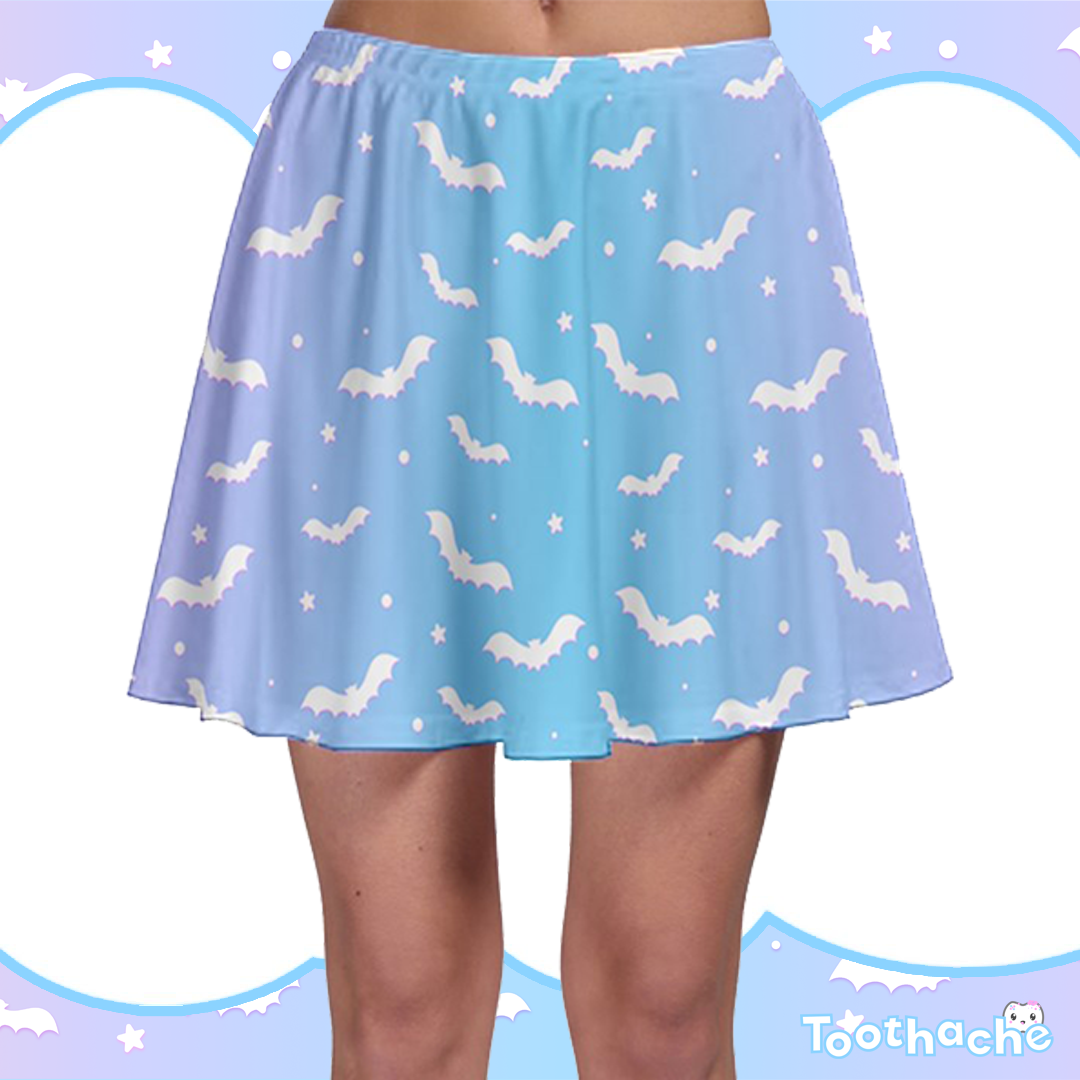 Puffy Bats Skater Skirt