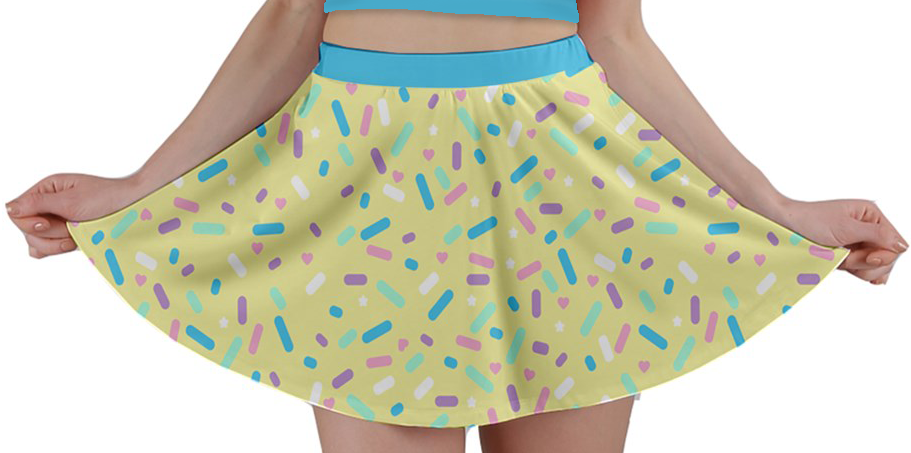 Sprinkle Party Mini Skirt - Lemon