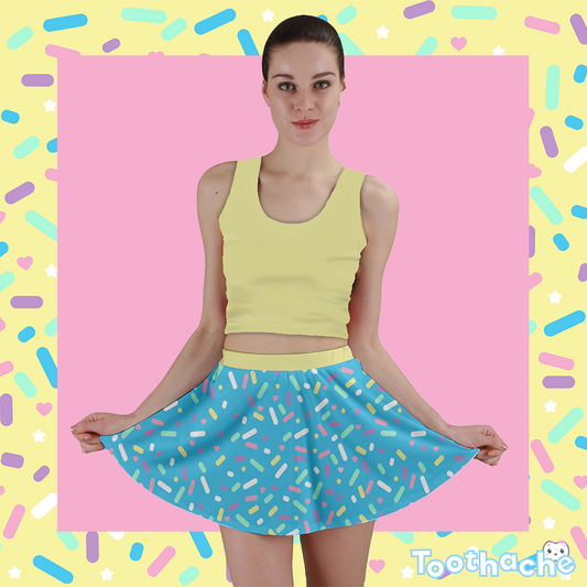 Sprinkle Party Mini Skirt - Blueberry