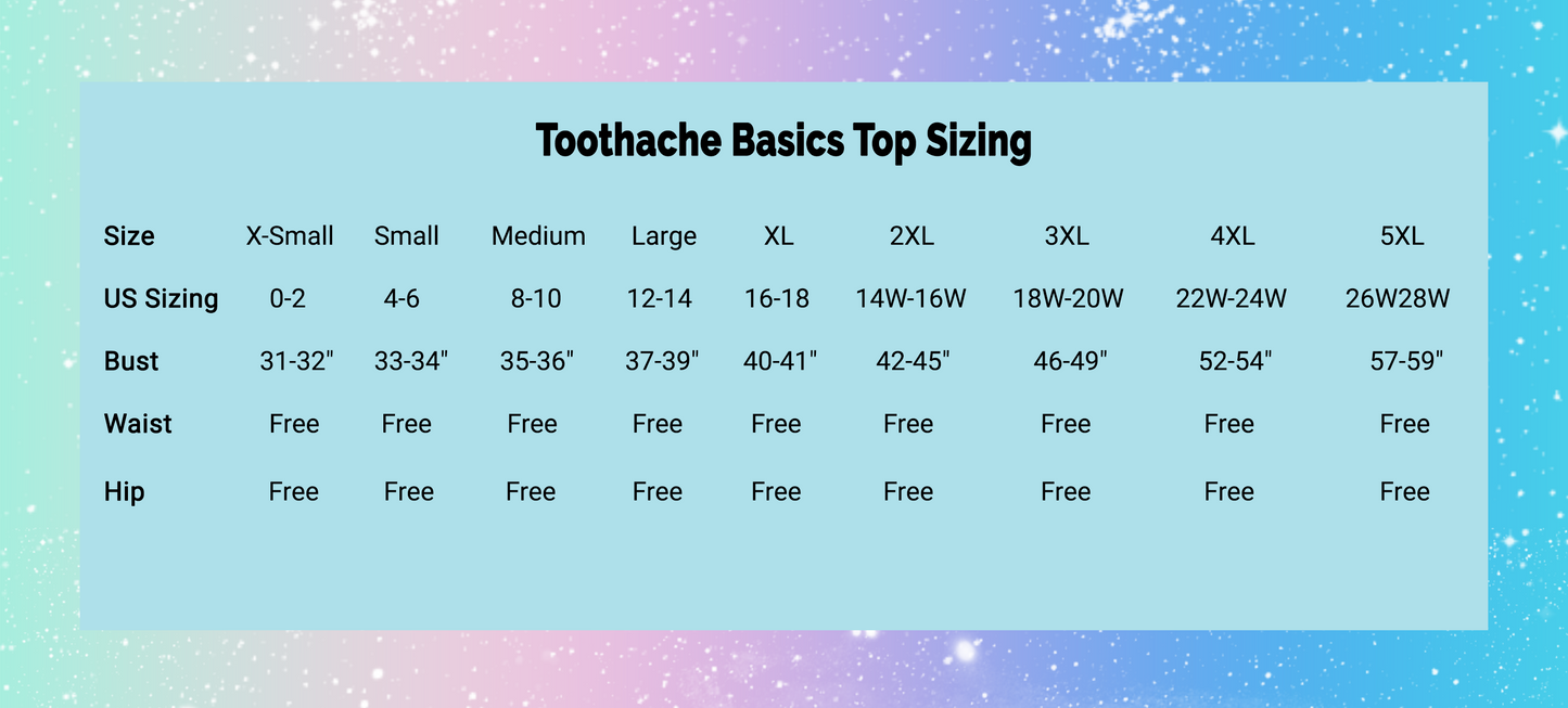 Toothache Basics Crop Top - Black