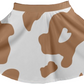 Cow Print Mini Skirt -Brown