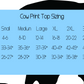 Cow Print Crop Top Tank - Blue