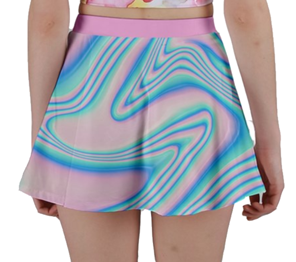 Pastel Wave Dreamer Mini Skirt