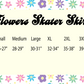 Retro Flowers Skater Skrit Basic Colorway - White