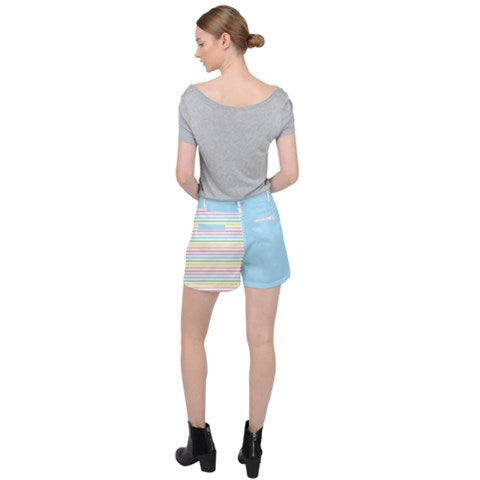 Pastel Rainbow Stripes Shorts